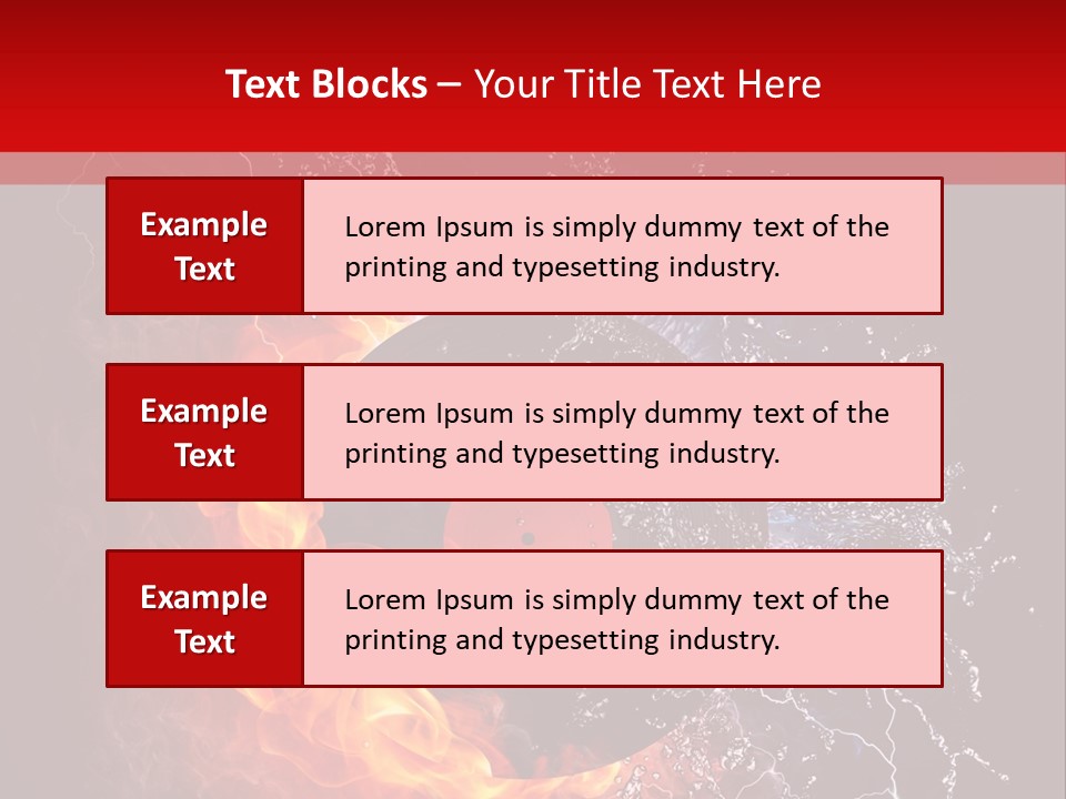 Burning Rock Close Up PowerPoint Template