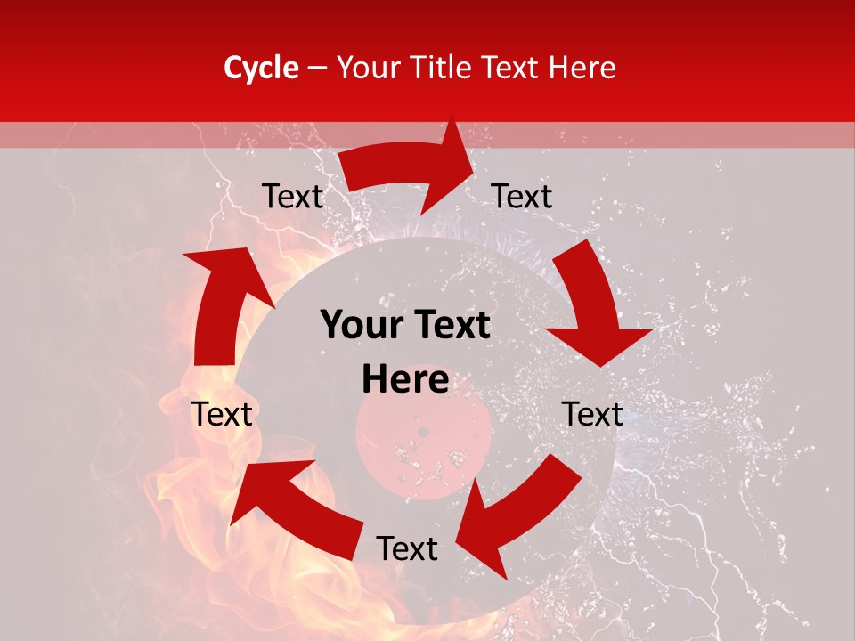 Burning Rock Close Up PowerPoint Template