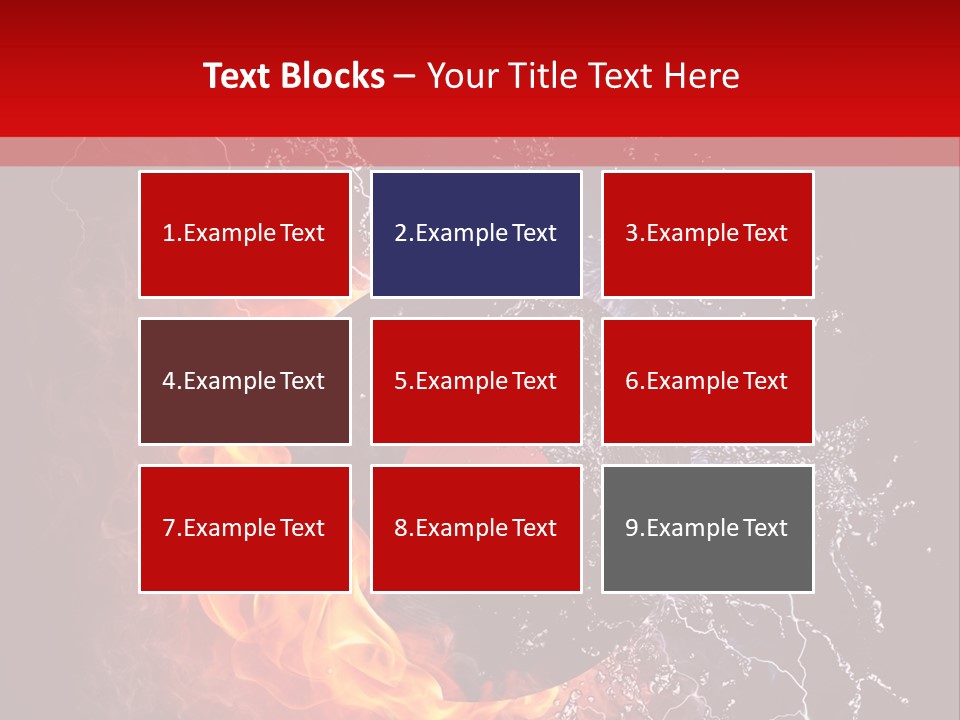 Burning Rock Close Up PowerPoint Template