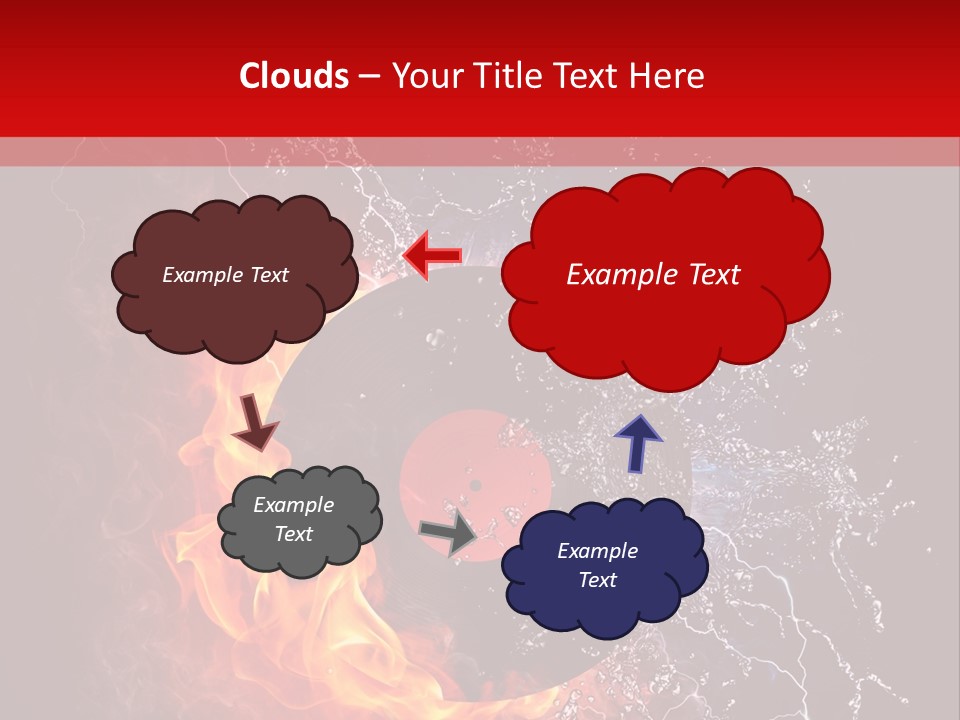 Burning Rock Close Up PowerPoint Template