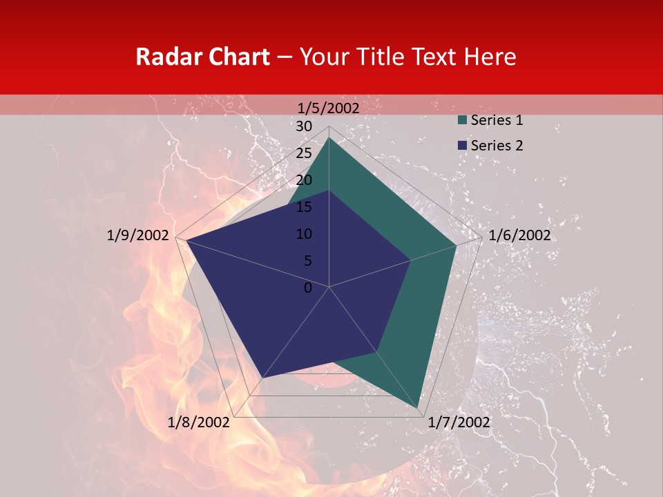 Burning Rock Close Up PowerPoint Template
