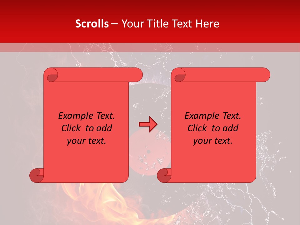 Burning Rock Close Up PowerPoint Template