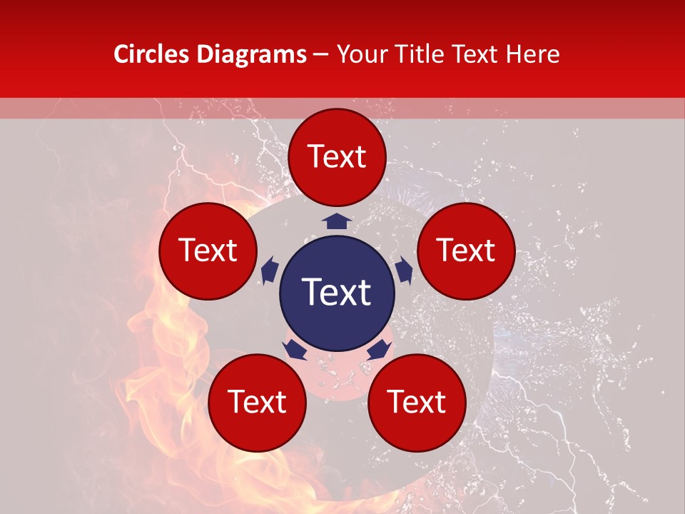 Burning Rock Close Up PowerPoint Template