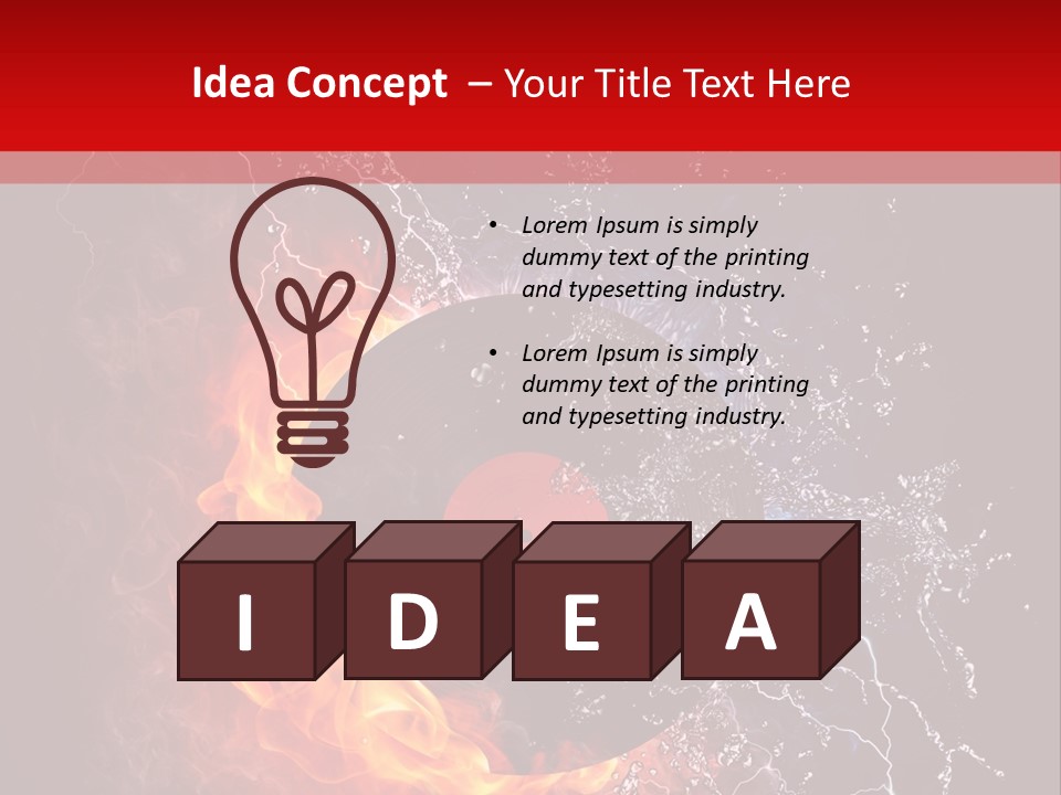 Burning Rock Close Up PowerPoint Template