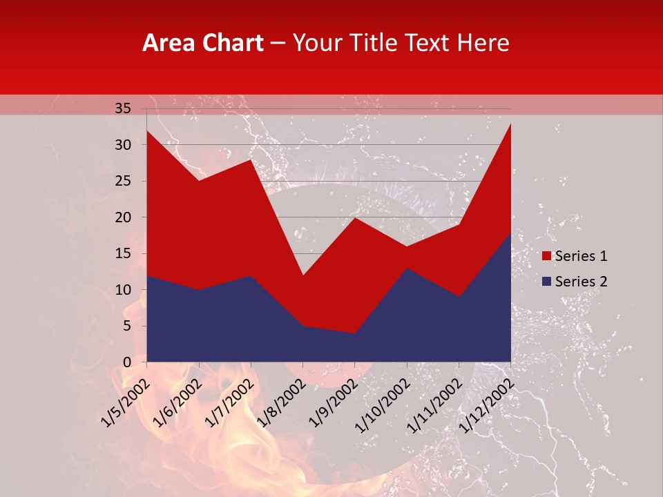 Burning Rock Close Up PowerPoint Template