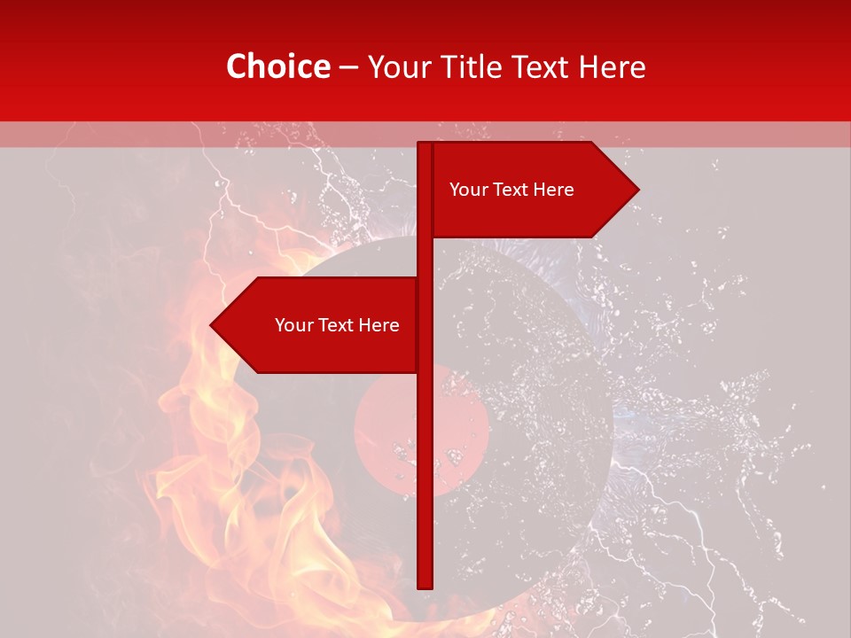 Burning Rock Close Up PowerPoint Template