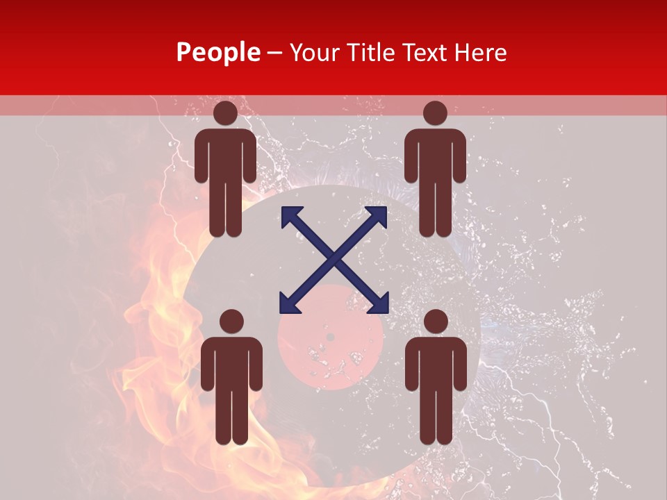 Burning Rock Close Up PowerPoint Template