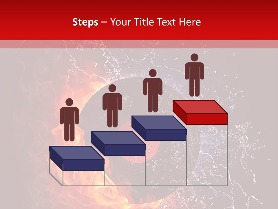 Burning Rock Close Up PowerPoint Template