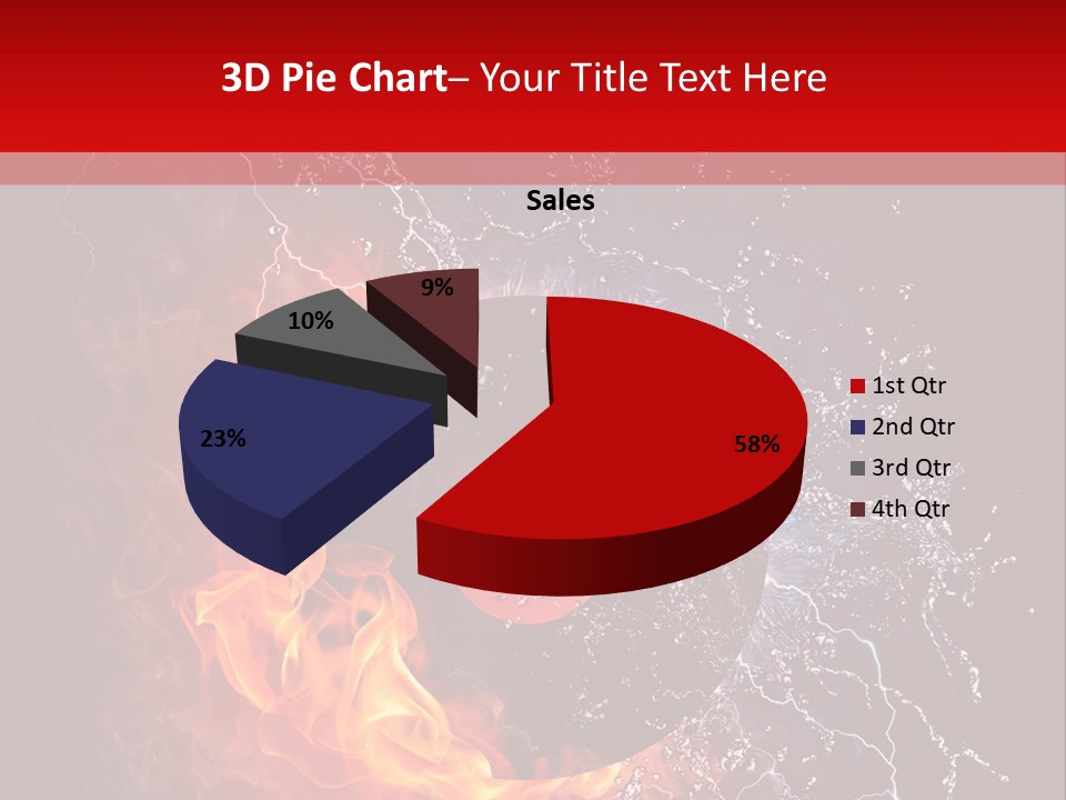 Burning Rock Close Up PowerPoint Template