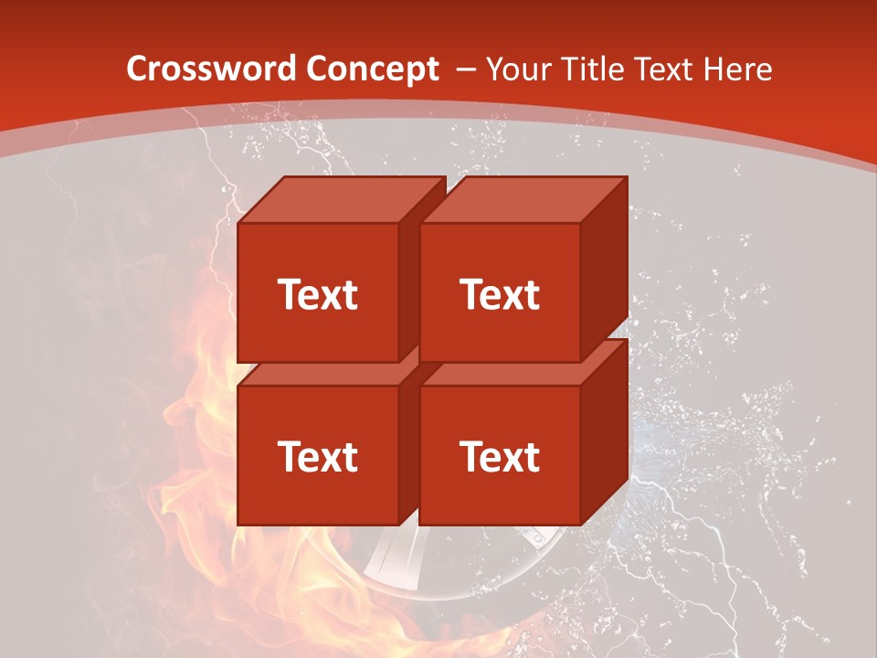 Igniting Object Fire PowerPoint Template