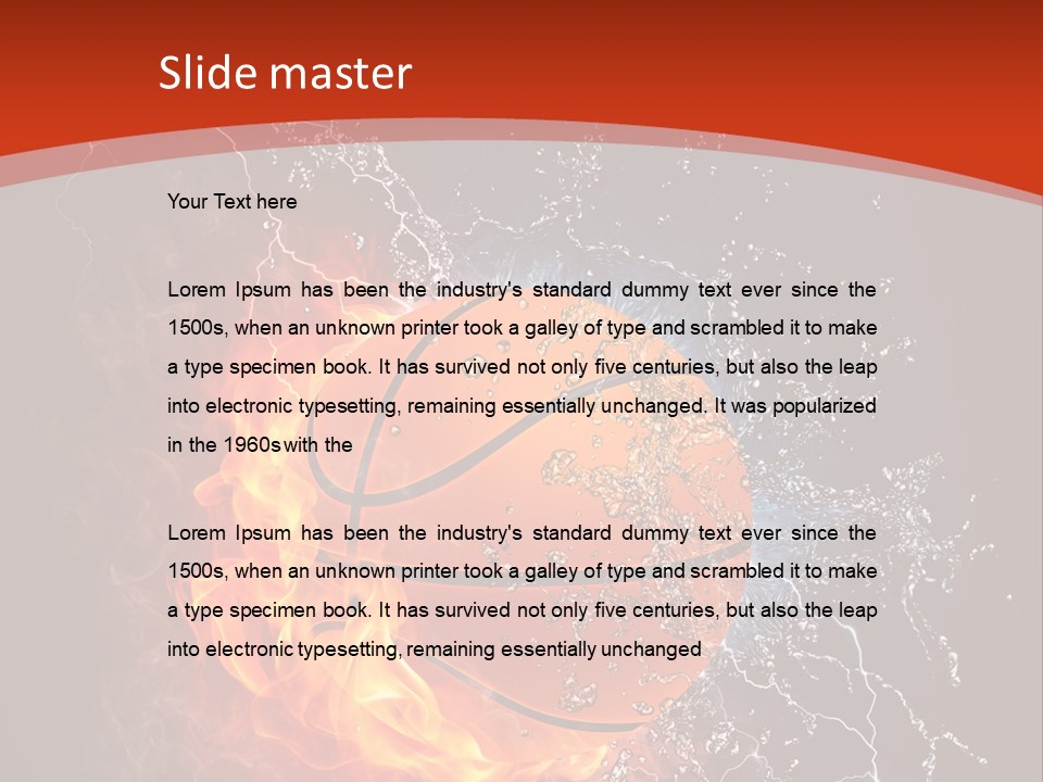 Nobody Red Liquid PowerPoint Template
