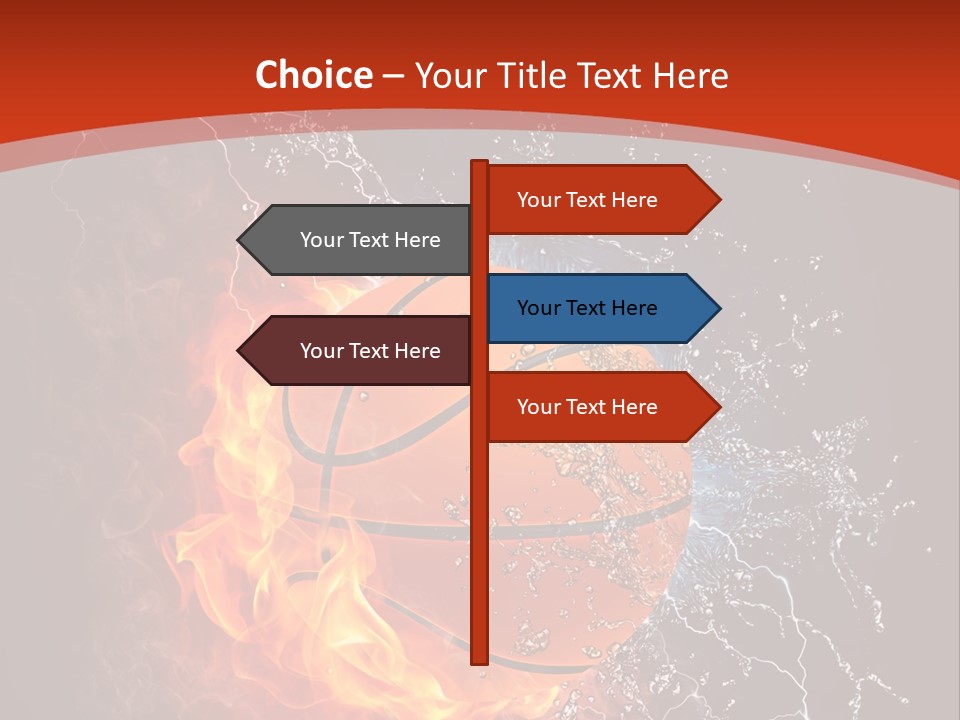 Nobody Red Liquid PowerPoint Template