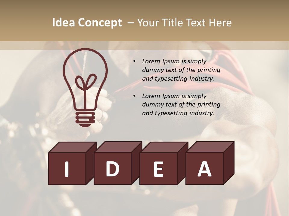 Powerful Male Word PowerPoint Template