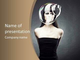 Body Aura Portrait PowerPoint Template