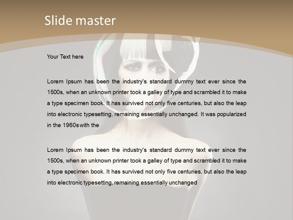 Body Aura Portrait PowerPoint Template