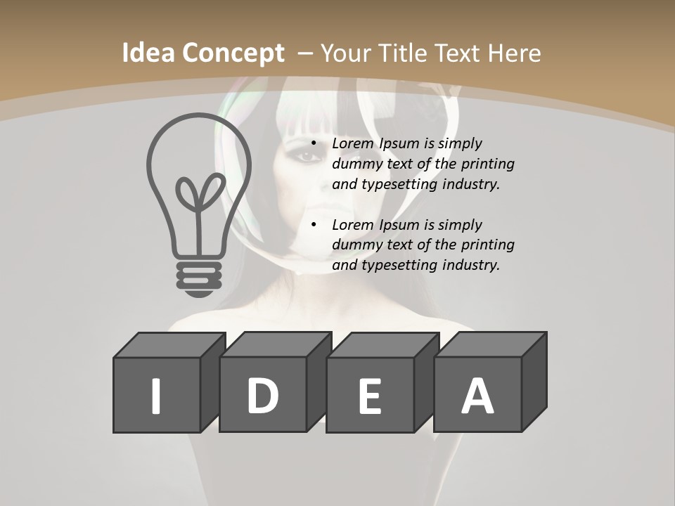 Body Aura Portrait PowerPoint Template