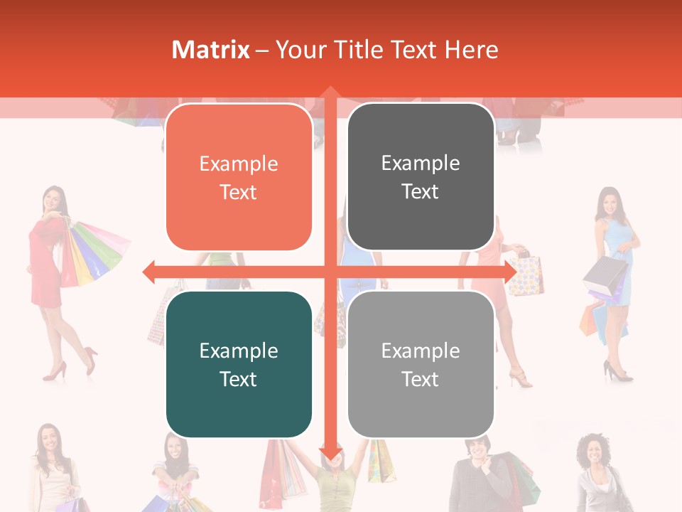 Isolated Happy Bags PowerPoint Template