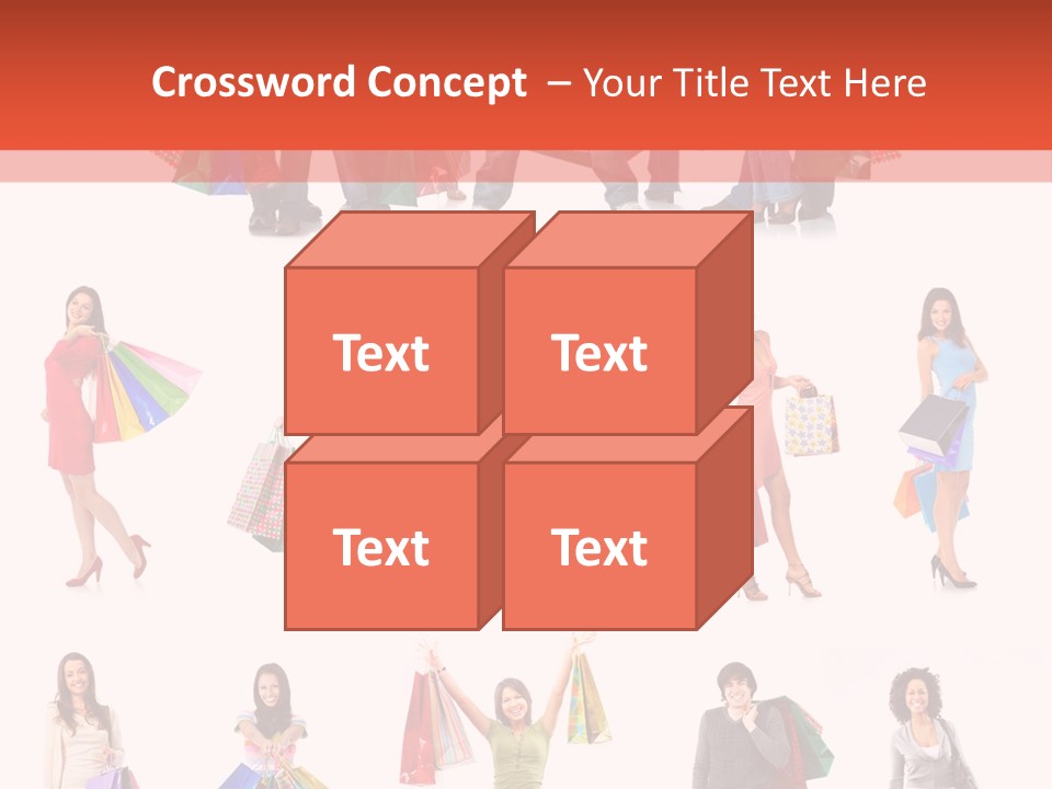 Isolated Happy Bags PowerPoint Template