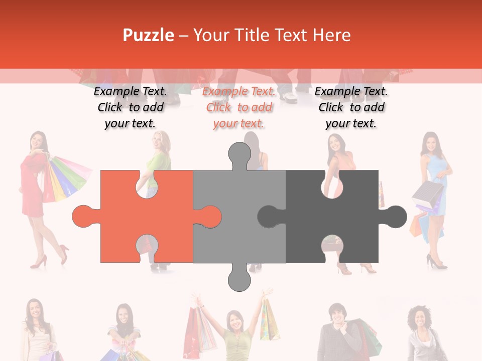 Isolated Happy Bags PowerPoint Template