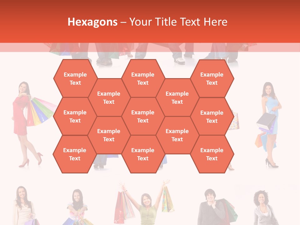 Isolated Happy Bags PowerPoint Template