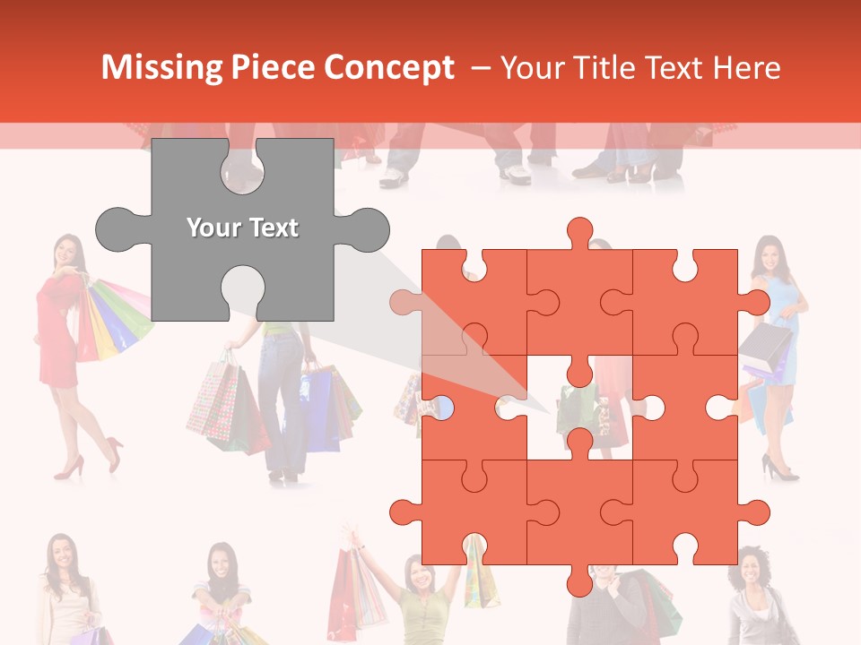 Isolated Happy Bags PowerPoint Template