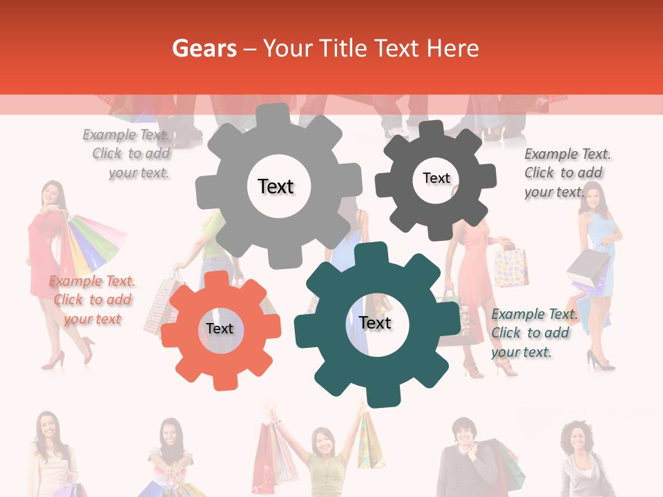 Isolated Happy Bags PowerPoint Template