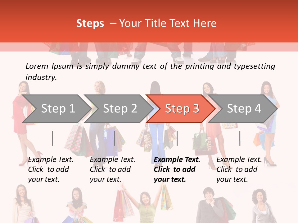 Isolated Happy Bags PowerPoint Template