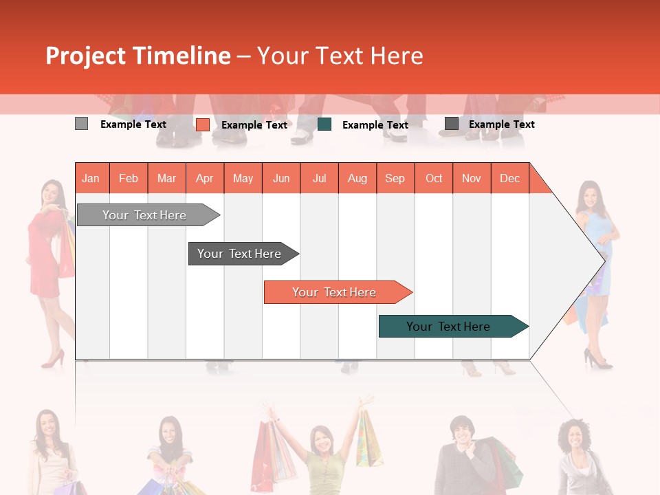 Isolated Happy Bags PowerPoint Template