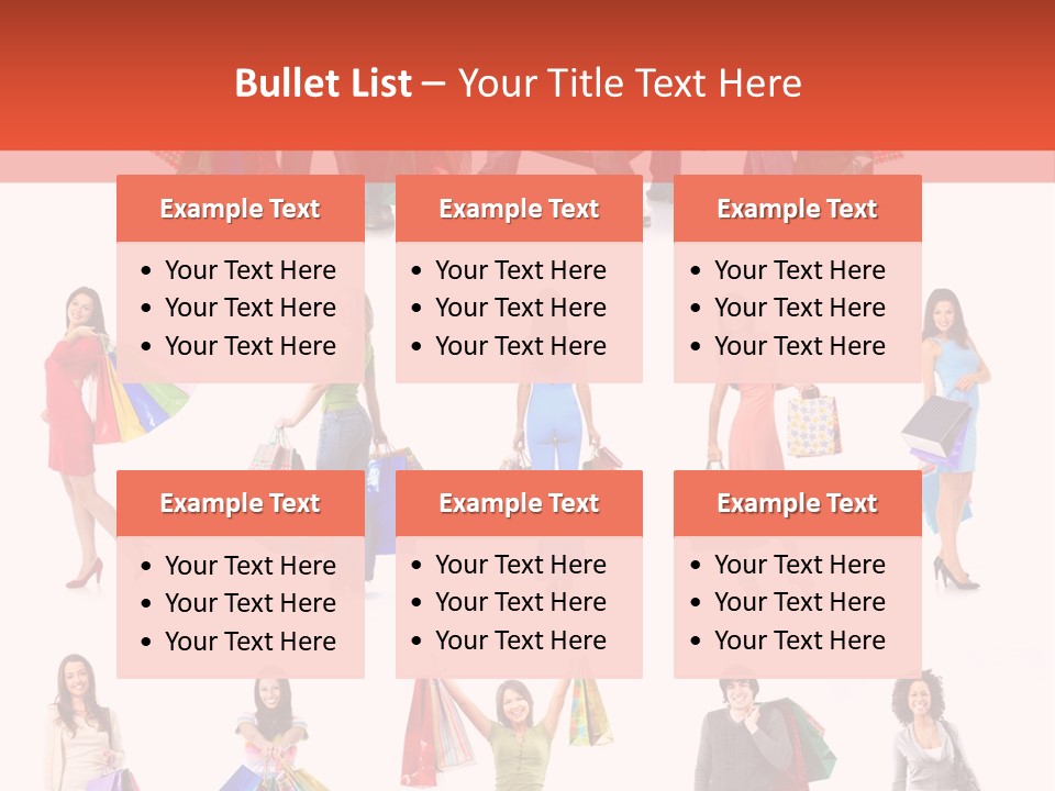 Isolated Happy Bags PowerPoint Template