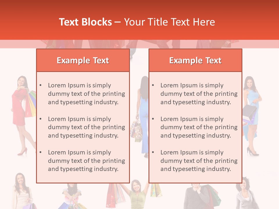 Isolated Happy Bags PowerPoint Template