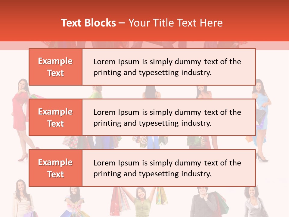 Isolated Happy Bags PowerPoint Template