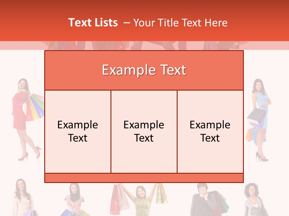 Isolated Happy Bags PowerPoint Template