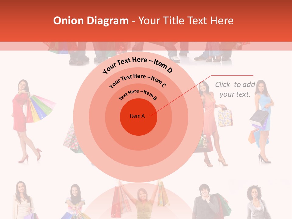 Isolated Happy Bags PowerPoint Template