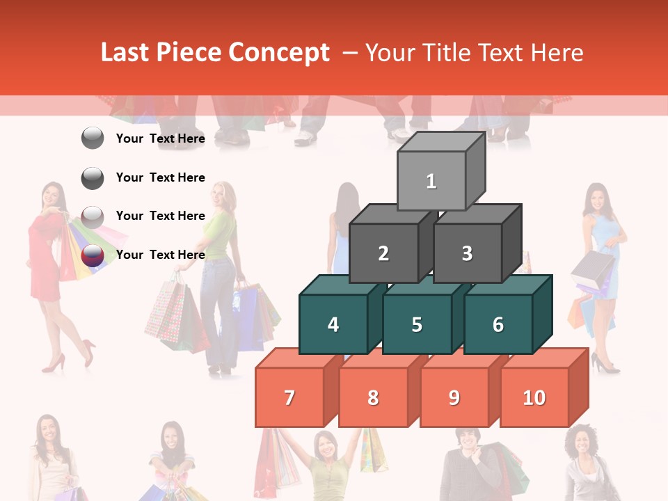 Isolated Happy Bags PowerPoint Template