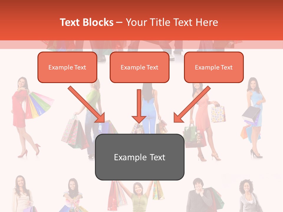 Isolated Happy Bags PowerPoint Template