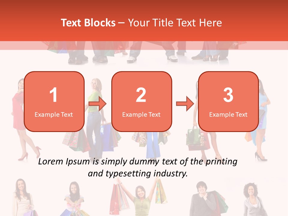 Isolated Happy Bags PowerPoint Template