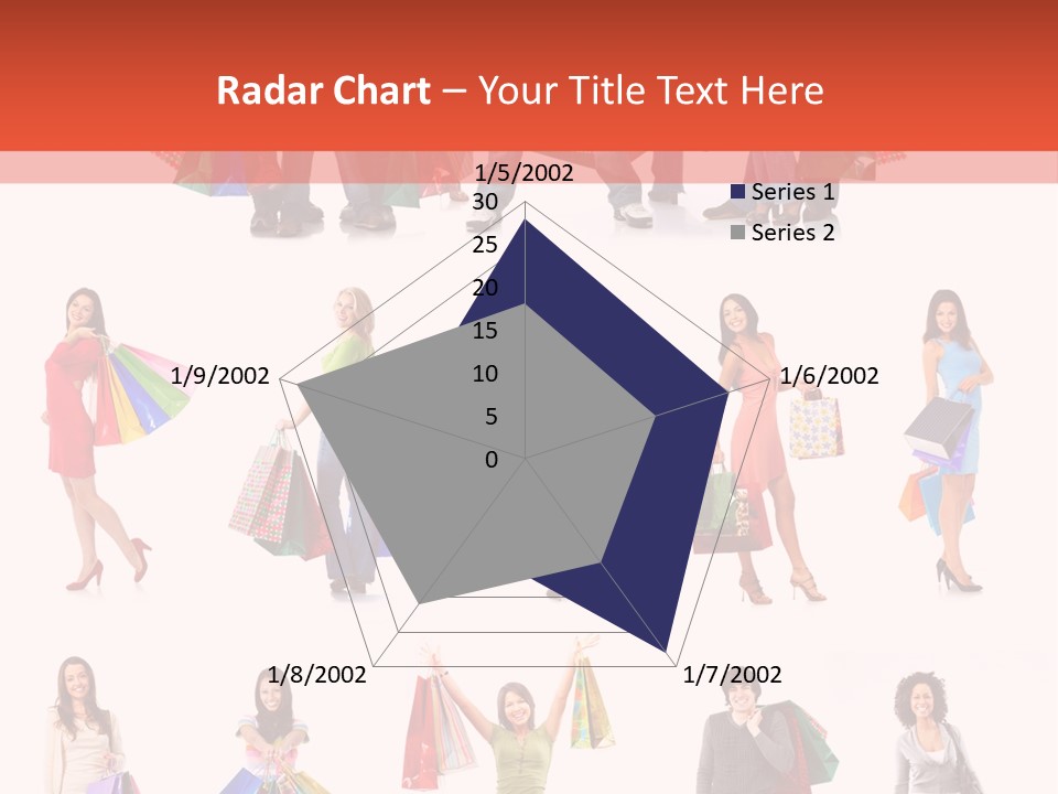 Isolated Happy Bags PowerPoint Template