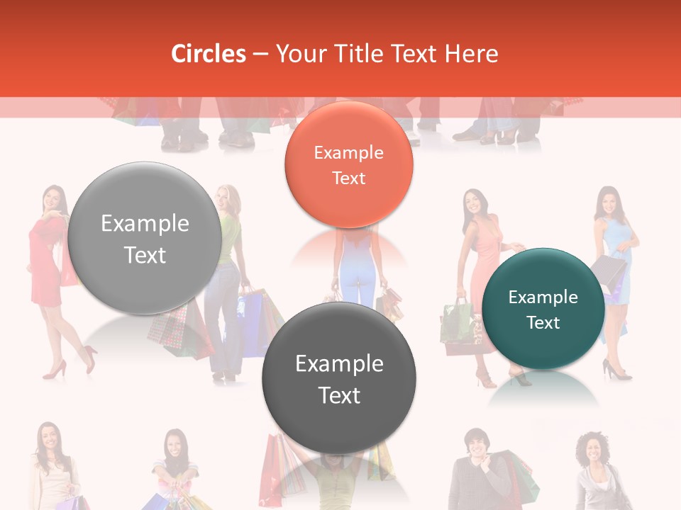 Isolated Happy Bags PowerPoint Template