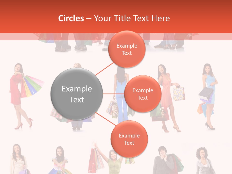 Isolated Happy Bags PowerPoint Template