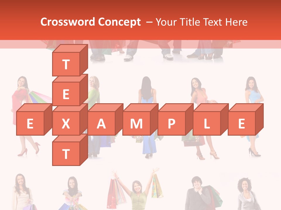 Isolated Happy Bags PowerPoint Template