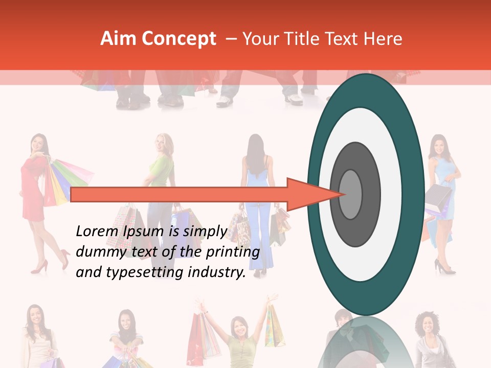 Isolated Happy Bags PowerPoint Template