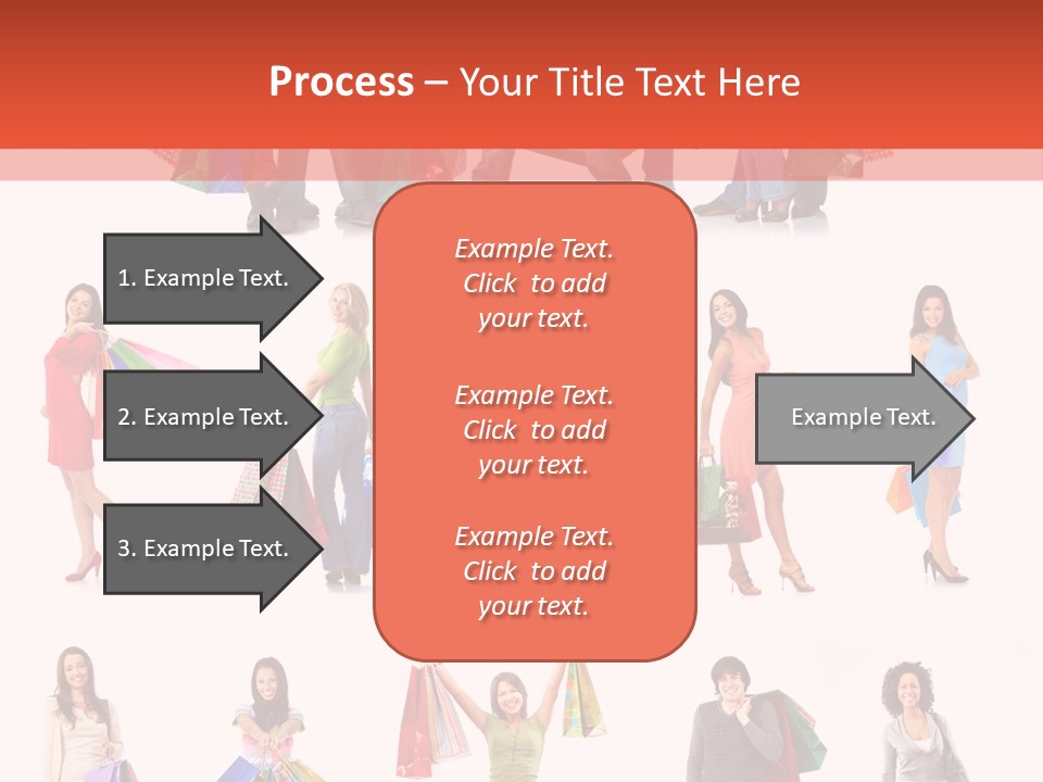 Isolated Happy Bags PowerPoint Template