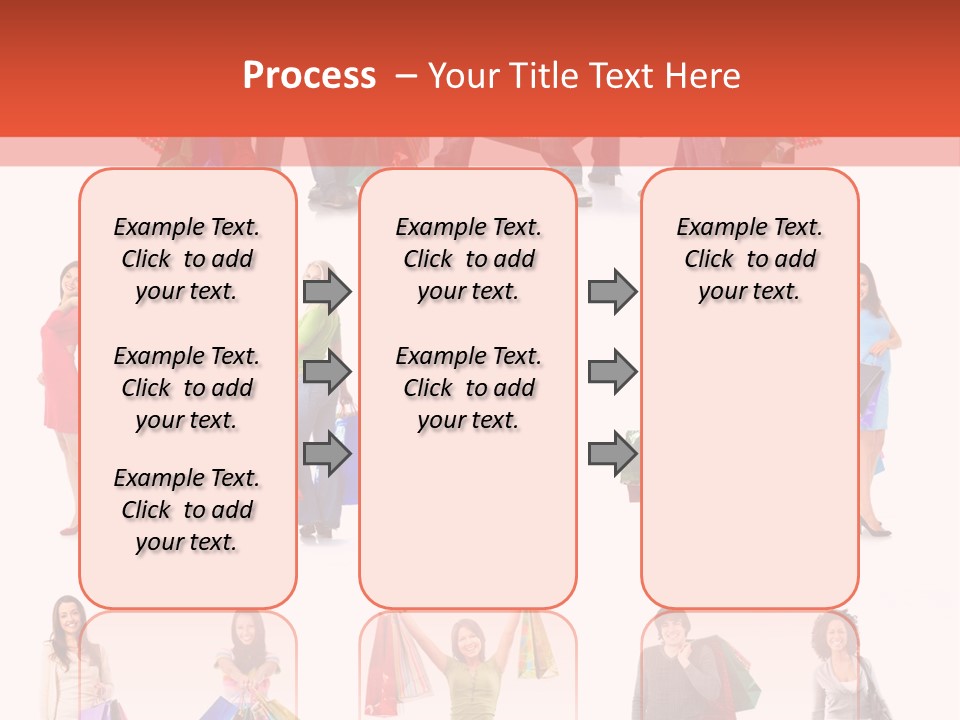 Isolated Happy Bags PowerPoint Template