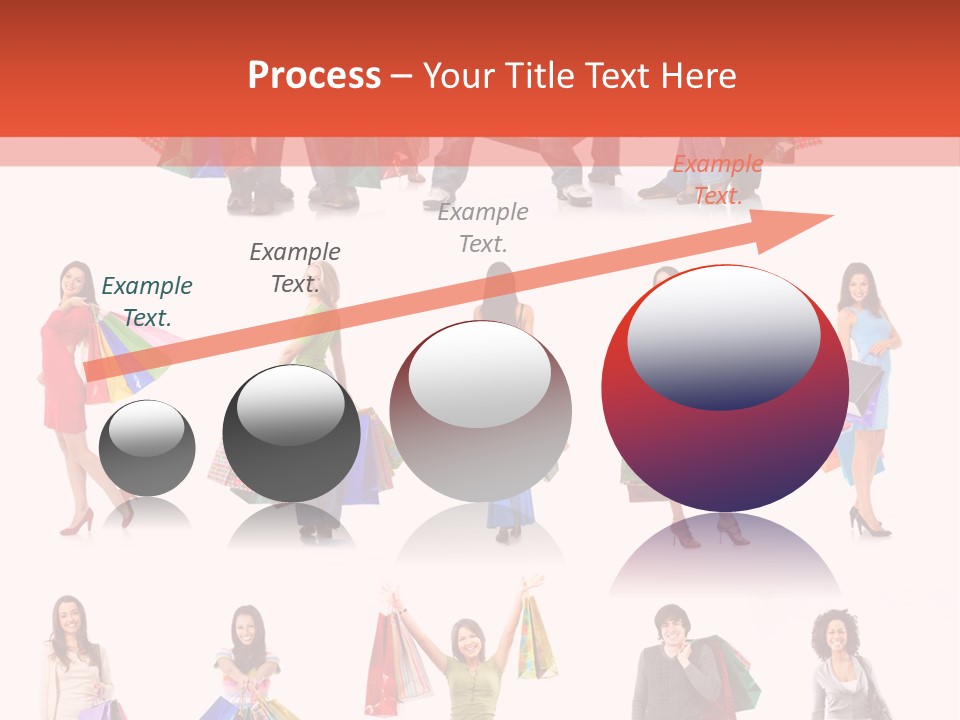 Isolated Happy Bags PowerPoint Template