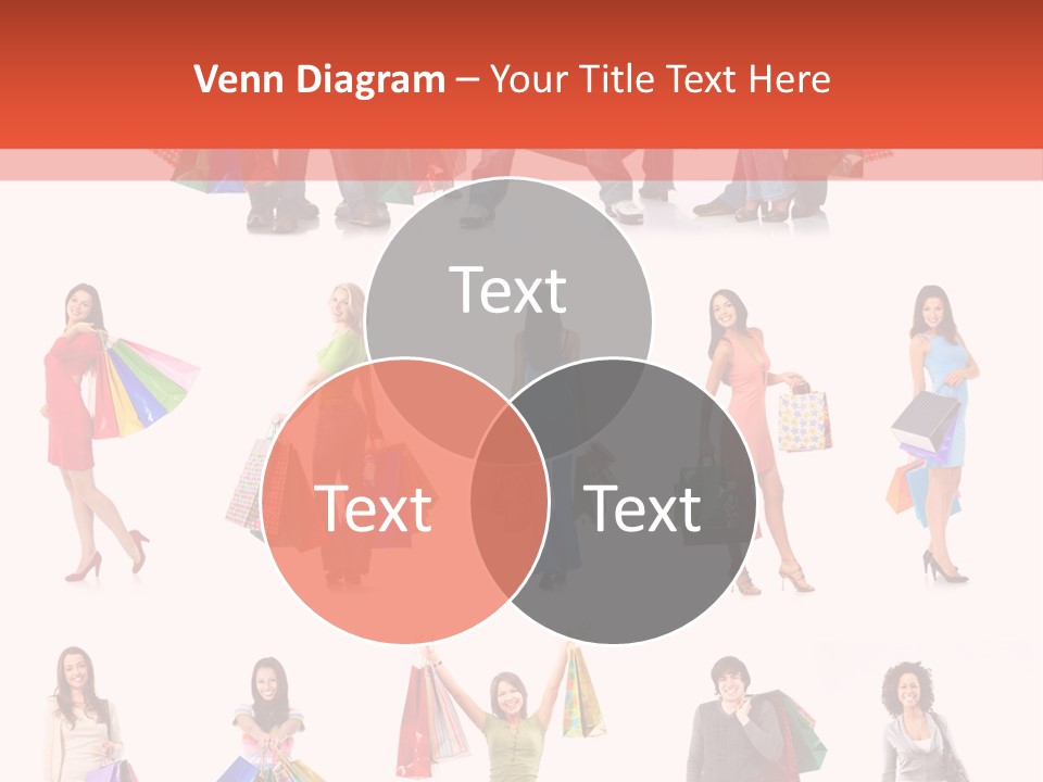 Isolated Happy Bags PowerPoint Template