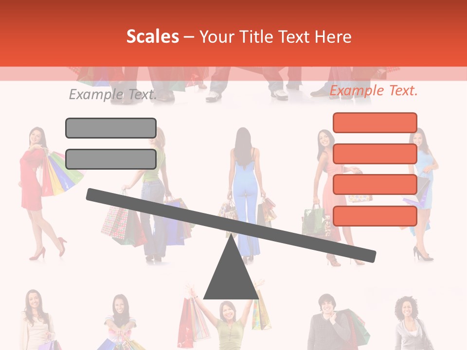 Isolated Happy Bags PowerPoint Template