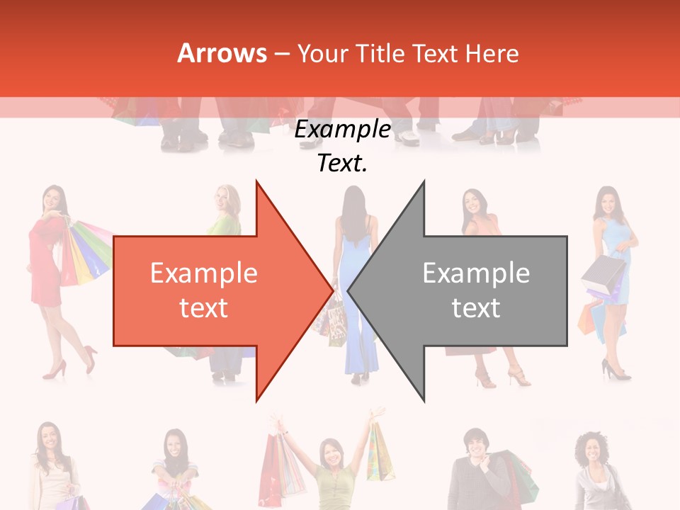 Isolated Happy Bags PowerPoint Template