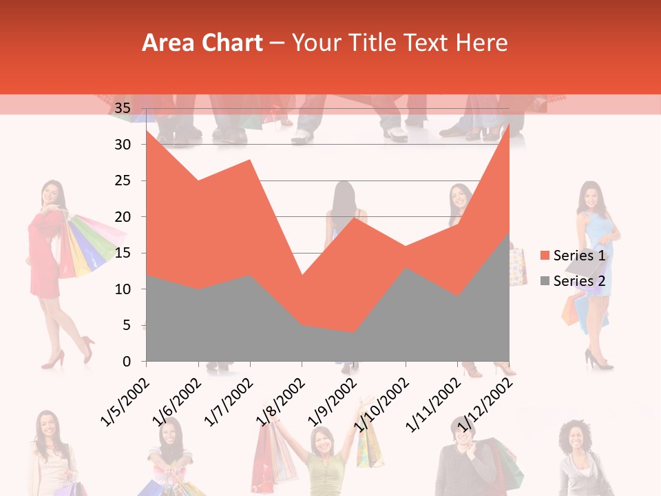 Isolated Happy Bags PowerPoint Template