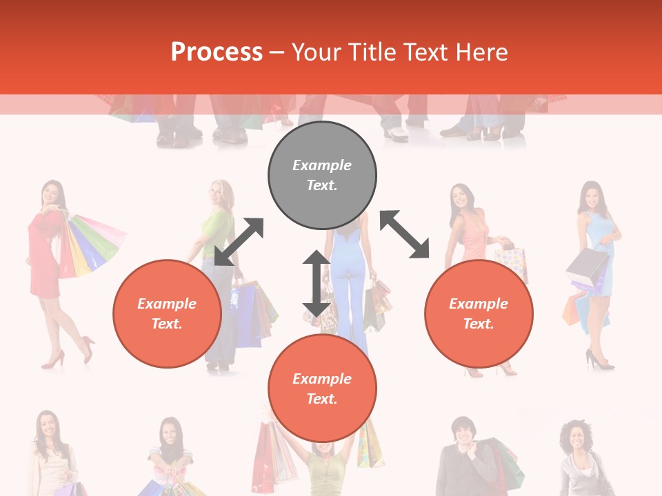 Isolated Happy Bags PowerPoint Template