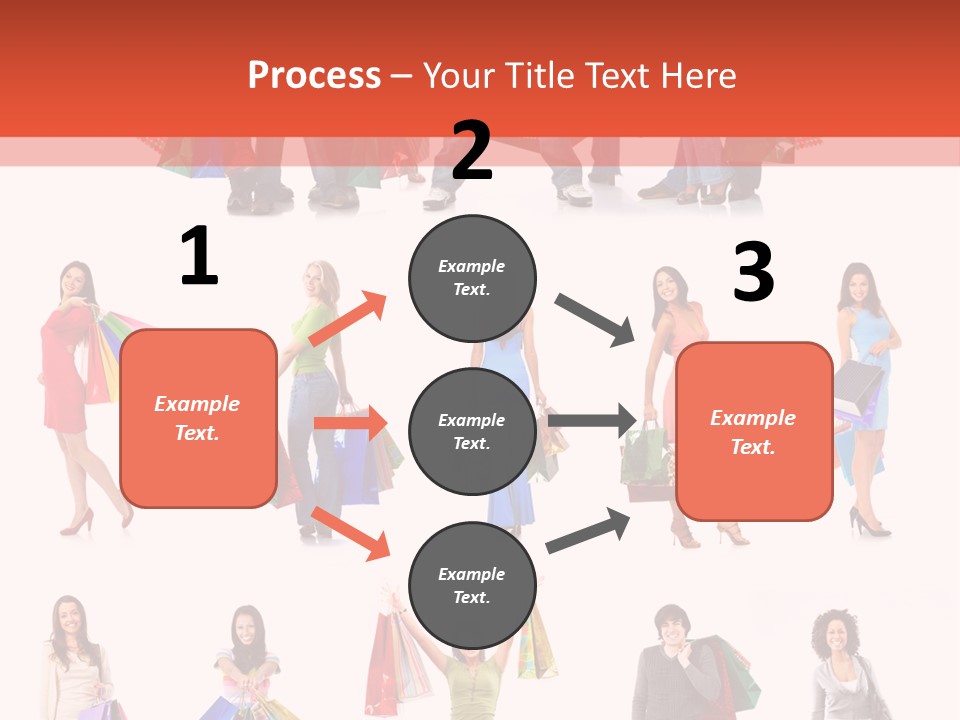 Isolated Happy Bags PowerPoint Template